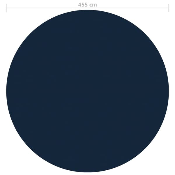 vidaXL Poolvarmefolie PE 455 cm Sort og Blå black Svart