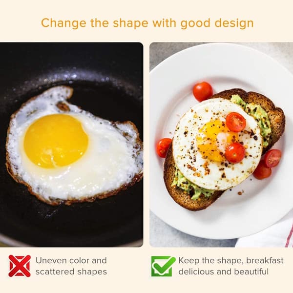 Æggering / omeletform 4-pak rustfrit stål/silikone 283