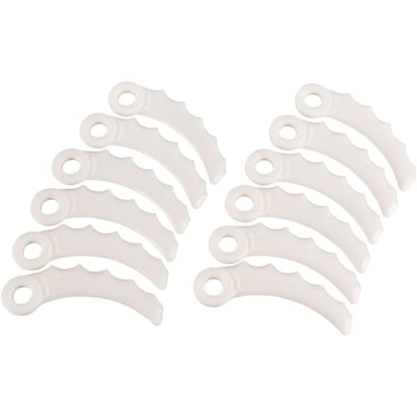 12-pakning kompatibel med Makita gresstrimmer 198426-9 plastblader gresstrimmer erstatningsblad nylon,ta
