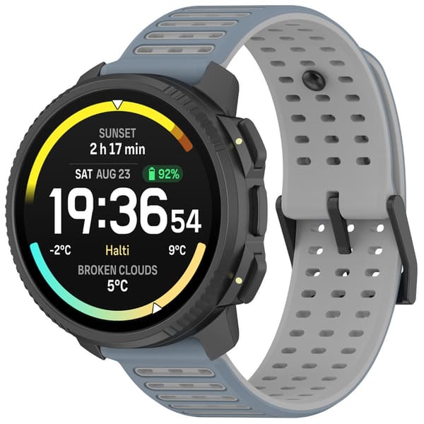 Flydende silikone 22 mm urrem kompatibel med Suunto Vertical 2 - Flere farver grå 19 Grey
