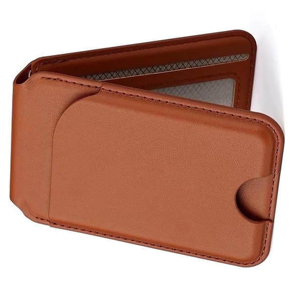 Universal Magsafe Magnetisk Kortholder med Roterbart Stativ - Kompatibel med iPhone og Android Brun 81 Brown