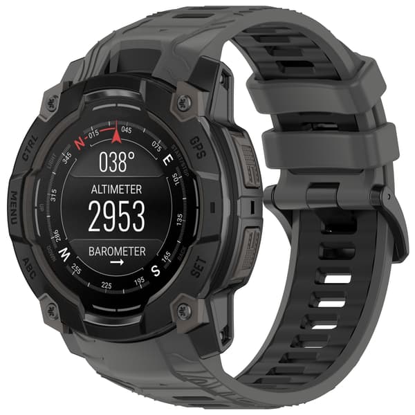 Garmin Instinct 3 To-tonet silikonerem Sort Model 1 24 Black