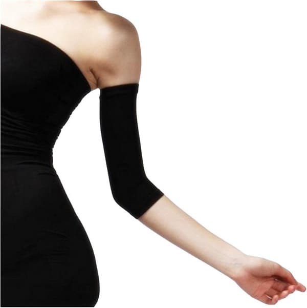 Kompression ærmer arm shapers sport komprimere 1 par Sort S Sort S Black