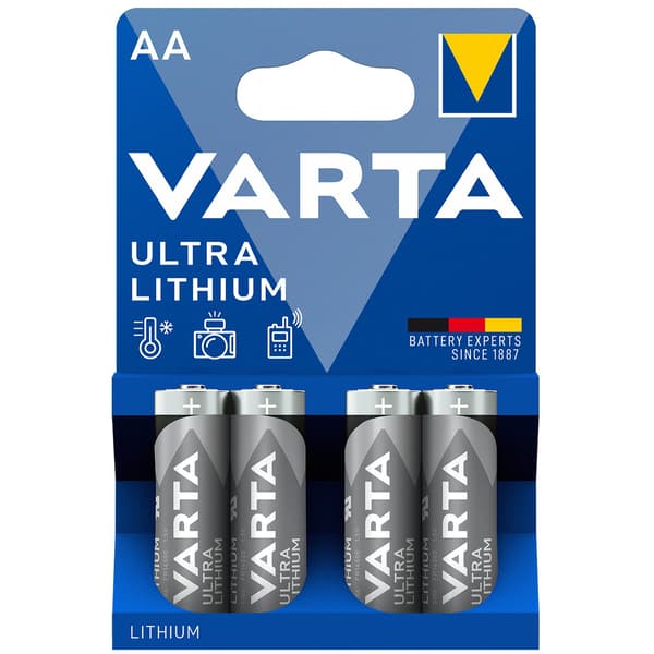 Ultra Lithium AA / LR6 Batteri 4-pakning 14.5 Silver