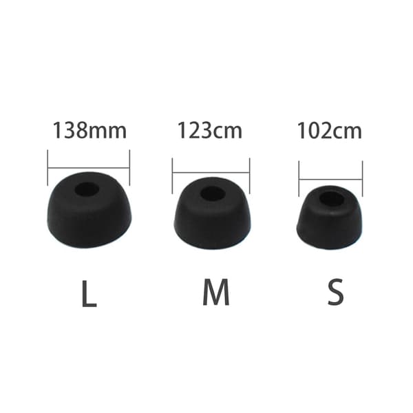 Silikone ørepropper til Jabra Elite 75t/ 65t/ Active/Sport Evolve, S/M/L Sort 3 Black