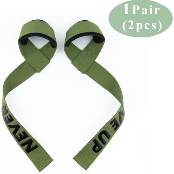 Gym Lyftremmar Marklyft Träningshandskar Vikt arm green 3