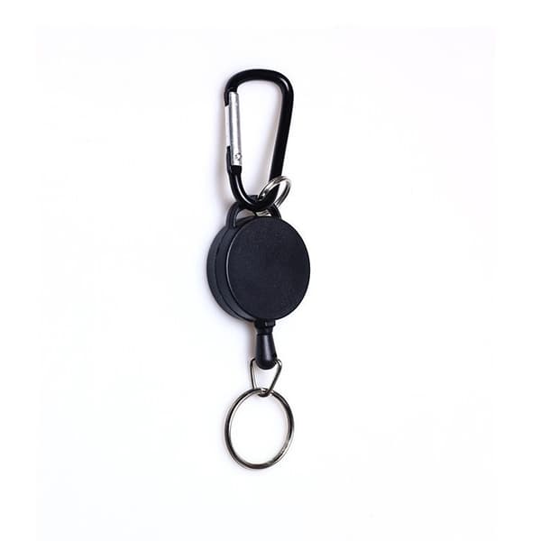 2-pack utdragbar jojo-nyckelring med karbinhake Svart 30 Black