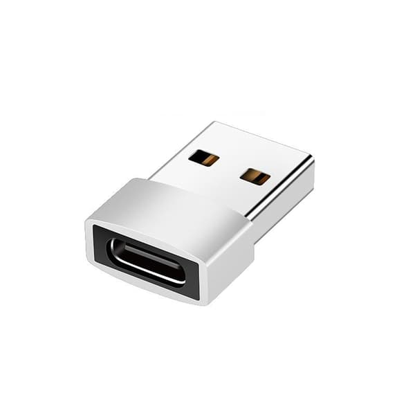 Adapter USB-C (hunn) til USB-A 2.0 (hann) Sølv 4 Silver