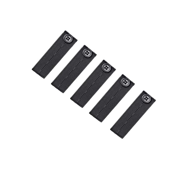 Elastisk midjeforlenger 83 mm 5-pakning Svart 12 Black