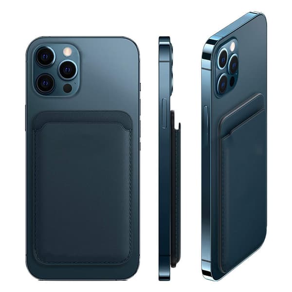 Magnetisk kortholder til iPhone 12/13-serien PU læder sort 35