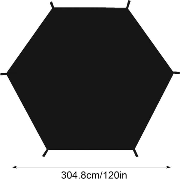 pc - Trampolin Solskærm Net - Solskærm Baldakin - Sammenfoldelig - Sort - 3,04 meter - Velegnet til 6-stolpe trampoliner{F3}