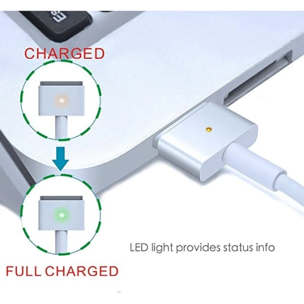 60W EU-kontakt MagSafe 2 T-TIP laddare, strömladdare för MacBook Pro