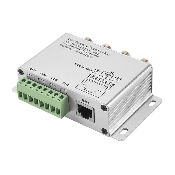 UTP 4-kanals passiv video balun transceiver