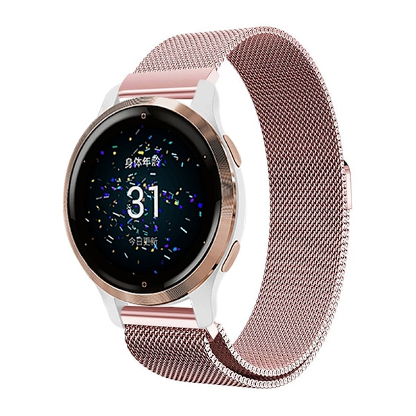 Rustfrit stål Milanese magnetisk armbånd til Garmin venu 2/venu SQ/venu 2S Venu SQ 22mm Venu SQ Venu SQ Rose Gold