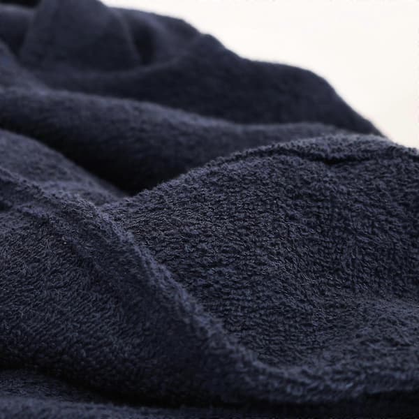 Badehåndkle med hette til barn, 100 % bomullsfrotté badekåpe for gutter og jenter 128 Navy 6-9 Years