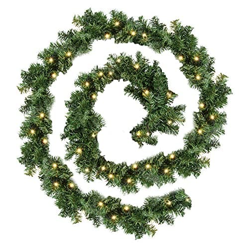 Valleitia Julekrans 4,9m Forhåndsbestillt med 100 LED 8 Lysmoduser, Julekrans, Pynt