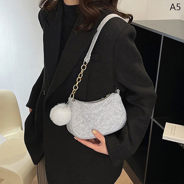 Mode Dam Handväska Enfärgad Casual Mini Armhåleväska Fema Gray