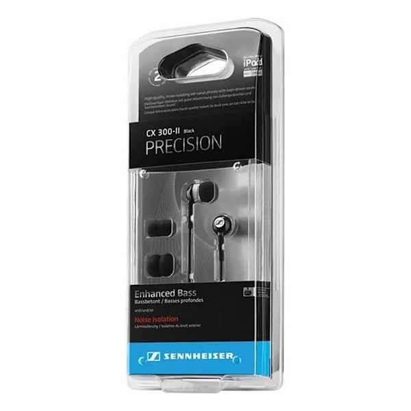 Sennheiser CX 300-II Precision In-Ear-Høretelefoner Kraftfuld Bas Støjreduktion