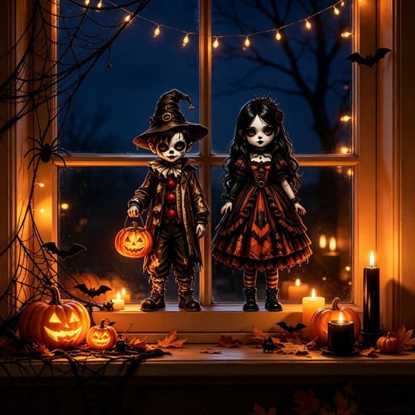 Spøkelseshusfigur i tre, Halloween Spøkelse Gresskar Borddekorasjon, 15cm Two-piece set 4 15cm/1.6cm