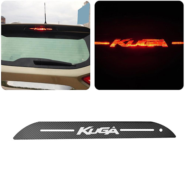 Bremselygte Lampe Kulfiber Bil Klistermærke Dekoration til Ford Kuga Escape Mengxi