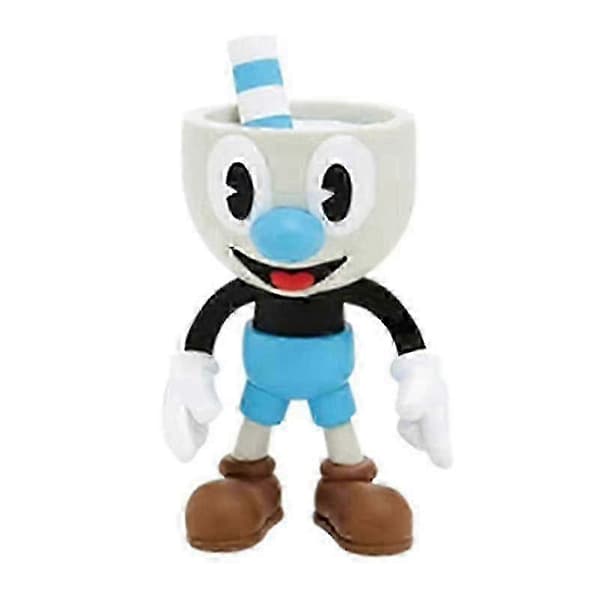 6 st Cup Head Anime Docka Figur Bakning Tårtdekoration Prydnader Barn Presentleksaker 9-11cm