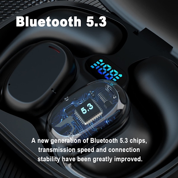 Langattomat Bluetooth-nappikuulokkeet, ei-korvassa urheilukuulokkeet (valkoinen)