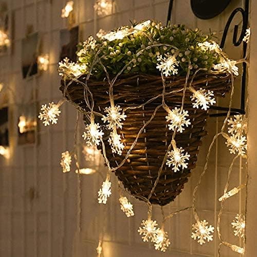 10m 80 LED Snöstjärna ljusslinga Sovrum Bröllop Juldekoration