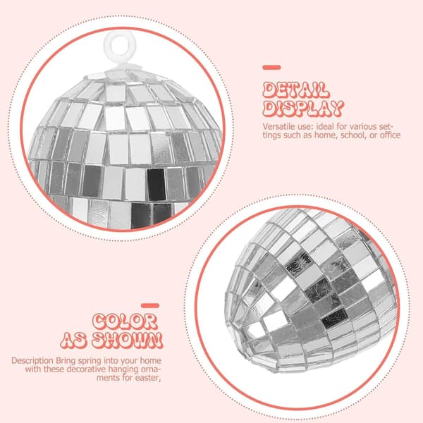 Påskäggsprydnader - 8 delar vårdekoration, korgbordsdisplay-set Glossy finish 8pcs