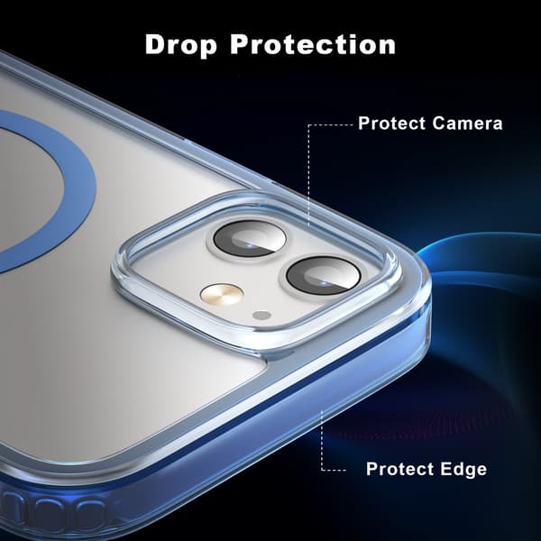 ColorPop iPhone 12/12 Pro Deksel CH MagSafe Transparent/Mørk Blå 33
