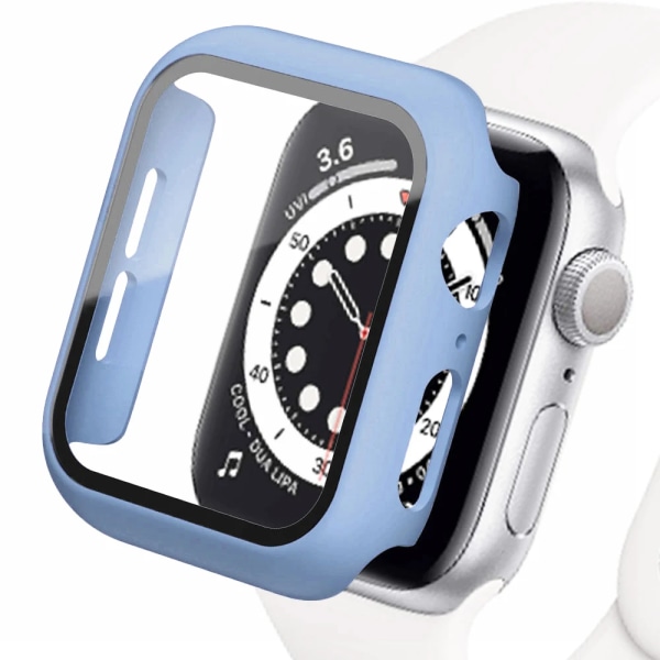 Hardt deksel for Apple Watch Watch-etui 9 8 7 6 5 4 38 40mm Tilbehør Skjermbeskytter iWatch-serien 44mm 45mm 41mm 42mm Ice Blue 7 Ice Blue 7 Ice Blue 7 Series 4654 SE 44MM