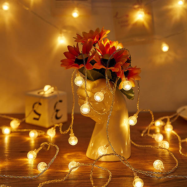 10LED Vackra Pärlor Fairy Lights Jul Party Sovrum Slinga Ljus Heminredning