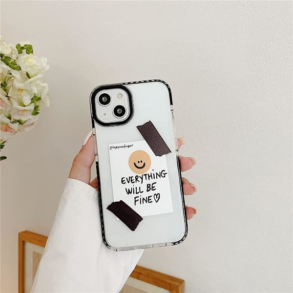 Transparent iPhone 13 6.1\" Skal Sött Inbyggt Stötfångarskydd Skal för iPhone 13 (för iPhone 13)