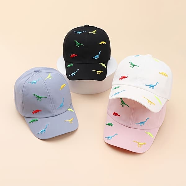 3D Broderet Baseball Kasket Black 4-8Y