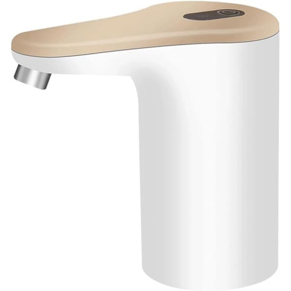 Bärbar vattenpump för vattenflaskor, USB-uppladdningsbar, hinkvattenpump, automatisk drickspump för camping, hem och kök Vit F{3} White