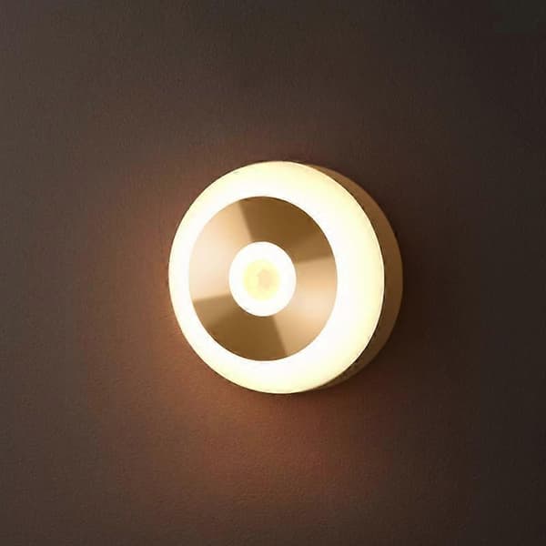 LED-bevegelsessensorlys med skjult krok, selvklebende puter og magnet