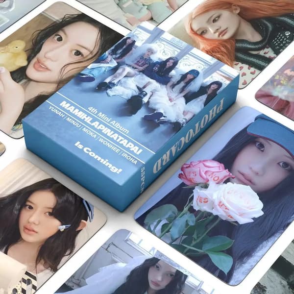 55 stk. Kpop Group Lomo-kort Yuna Minju Moka Wonhee Iroha samlekort GLLIT-2