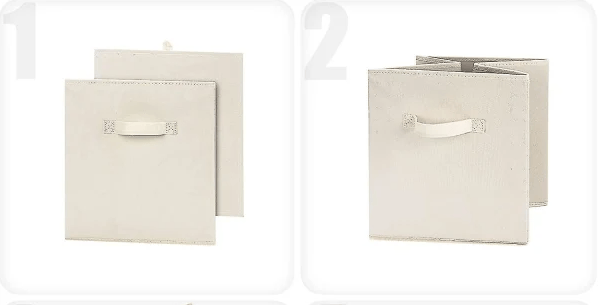 Stor förvaringslåda 33 x 33 x 33 cm, hopfällbar förvaringslåda-set