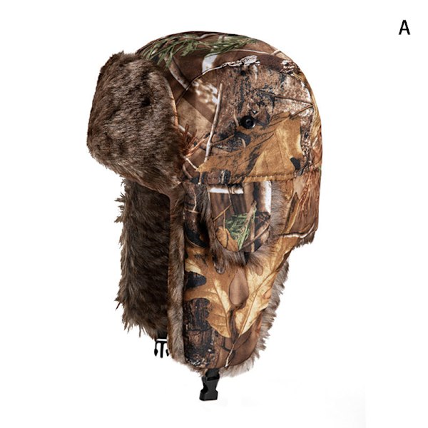 Gammel Mand Øreklap Hat Lei Feng Hat Camouflage Varm Vinter Ældre A