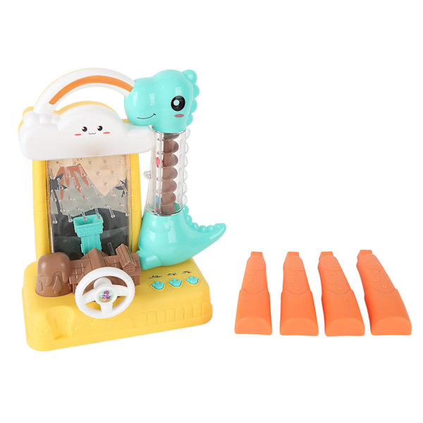 Elektrisk Dinosaurie Bean Machine Puslespill Interaktivt Spill Lag et Brettspill for Jente og Gutt Gave Gul
