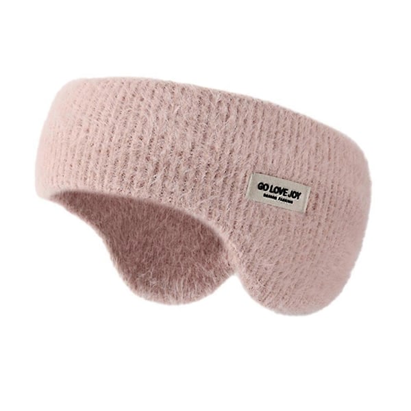 Vinter Fleece Ørevarmere til Mænd Kvinder Bløde Varme Ørekopper Pandebånd Beskyttelse Udendørs Skiløb Løb Cykling Pink