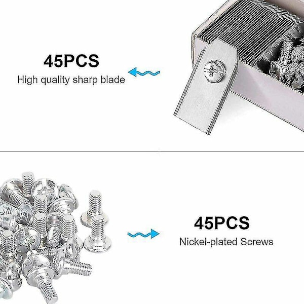 45 X Titanium knive til alle Husqvarna/automower/yardforce/gardena robotplæneklippere (FMY)