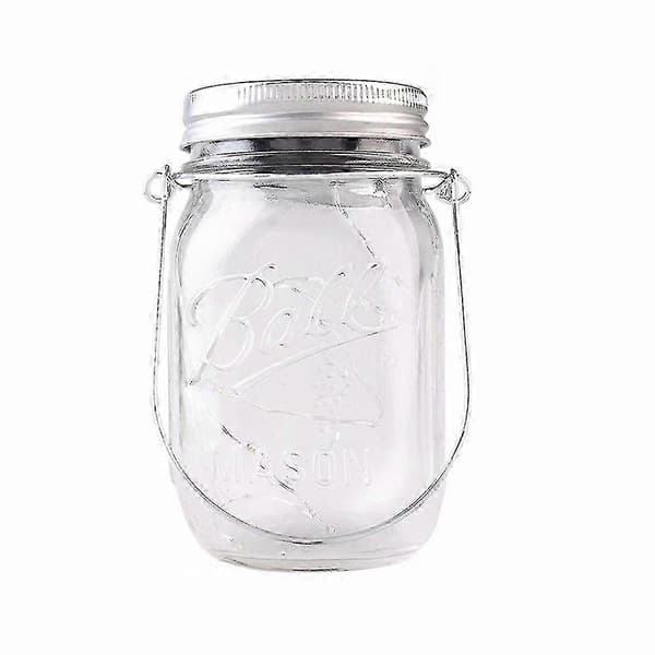 Udendørs solglas Mason Jar med indbygget solpanel og LED-lys til belysning