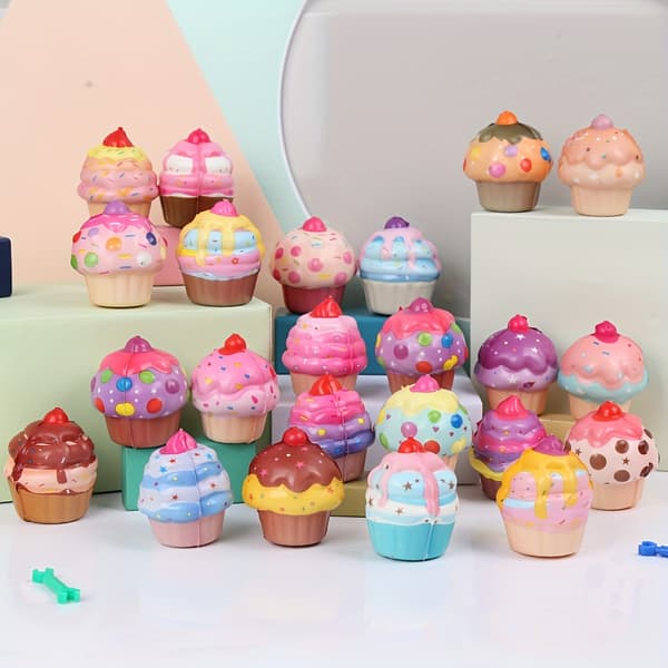 20 stk. Mini Kage Squishy Legetøj – Blødt Dessert Fidget Legetøj til Børnefester 20pcs