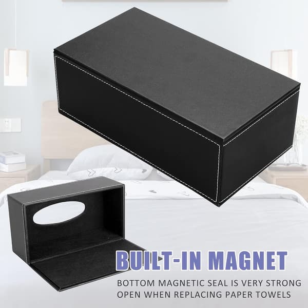 Rektangulær Oppbevaringsboks for Kleenex til Hjemmekontor og Bil, 23,5x12,5 cm