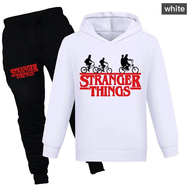 Stranger Things Hættetrøje Sweatshirt Pullover Jumper Efterår/Vinter red 100cm
