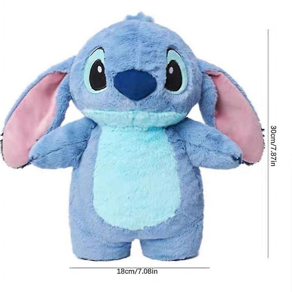 Blød Varm Vandflaske til Vinteren - Plys Håndtaske til Hjemmet - Genopfyldelig - Gaveidé Stitch