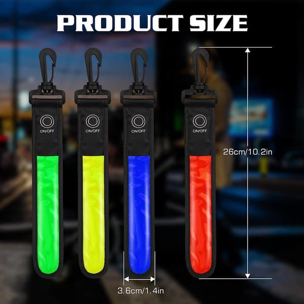 Pakke med LED Blinkende Lys - 3 LED-moduser - Barnesikkerhetslys - Reflekterende