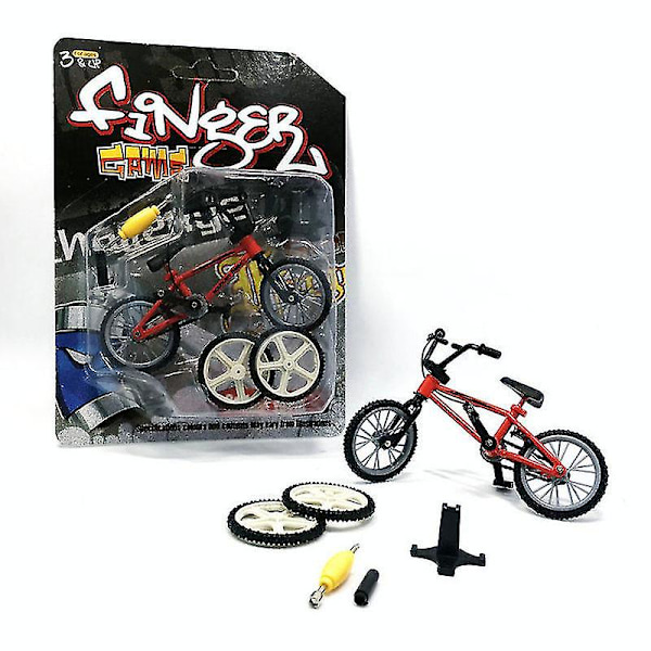 Mini Finger Cykel BMX i Legering Børnelegetøj Drenge Finger Scooter Nyhed Gag Racing Legetøj Fingerboard Brinquedos Gave Rød