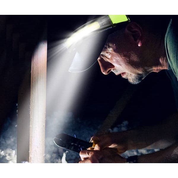 COB LED Otsalamppu / Otsalamppu Heijastimella - Ladattava