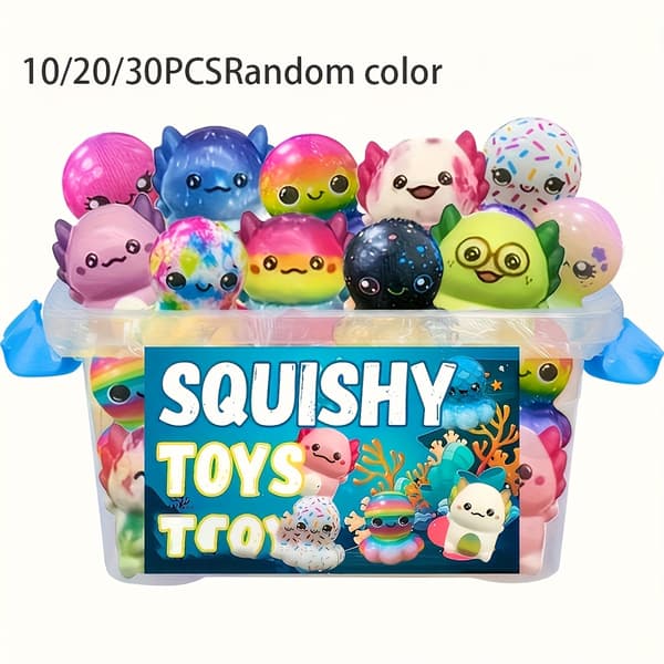 Mini dyre-squishy-leker – Myke sensoriske leker til barnebursdager 10pcs